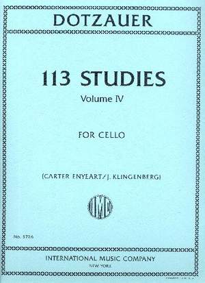 Dotzauer, J J F: 113 Studies Volume Iv