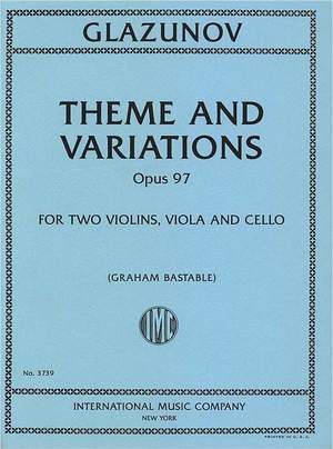 Glazunov, A: Theme and Variations op.97