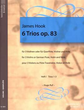 James Hook: 6 Trios op. 83 Volume 1