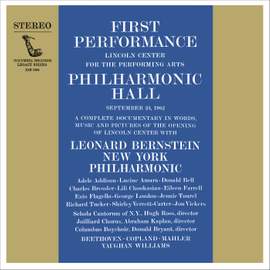 Inauguration Concert of Lincoln Center's Philharmonic Hall
