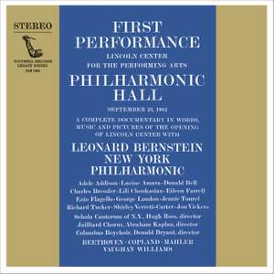 Inauguration Concert of Lincoln Center's Philharmonic Hall