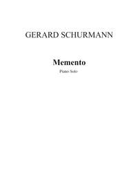 Gerard Schurmann: Memento