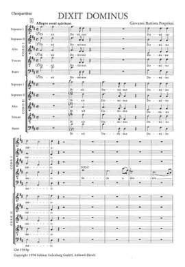 Pergolesi, Giovanni Battista: Dixit Dominus Psalm 109