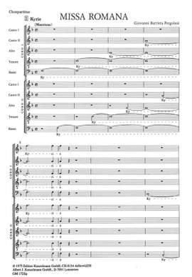 Pergolesi, Giovanni Battista: Missa Romana