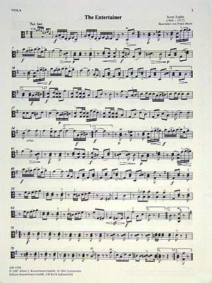 Joplin, Scott: 3 Ragtimes für Streichquartett oder Streichorchester