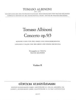 Albinoni, Tommaso: Concerto für 2 Oboen op. 9/3 F-Dur