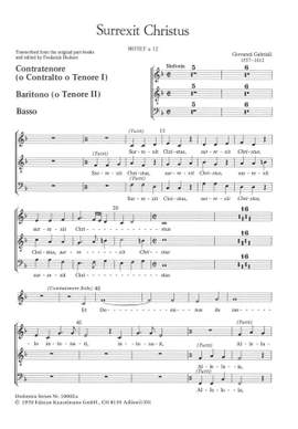 Gabrieli, Giovanni: Surrexit Christus