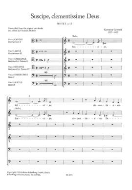 Gabrieli, Giovanni: Suscipe, clementissime Deus