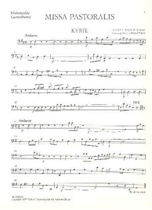 Brixi, Franz Xaver: Missa pastoralis D-Dur
