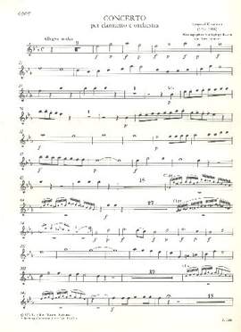 Kozeluch, Leopold Anton: Konzert für Klarinette Nr. 1 Es-Dur
