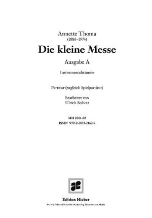 Thoma, A: Die Kleine Messe