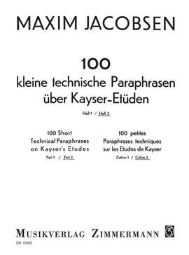 Jacobsen, M: 100 kleine technische Paraphrasen über Kayser-Etüden Issue 2