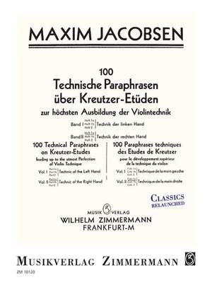 Jacobsen, M: 100 Technische Paraphrasen über Kreutzer-etüden Vol. Ii Heft 1a