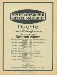 Albert, H: Acht Duette