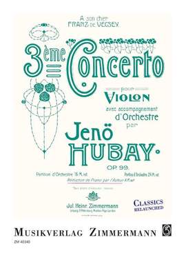 Hubay, J: 3. Concerto g-Moll G minor op. 99