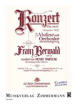 Berwald, F: Konzert cis-Moll C sharp minor op. 2