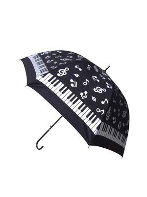 Umbrella Black And White Music Notes/Keyboard