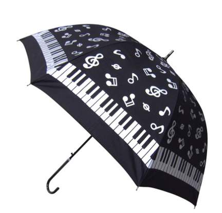 Umbrella Black And White Music Notes/Keyboard