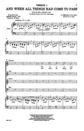 C. Gregor: And When All Things Had Come To Pass