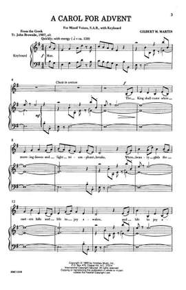 Gilbert M. Martin: A Carol for Advent