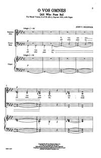 John V. Mochnick: O Vos Omnes (All Who Pass By)