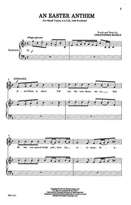 Christopher Boodle: An Easter Anthem