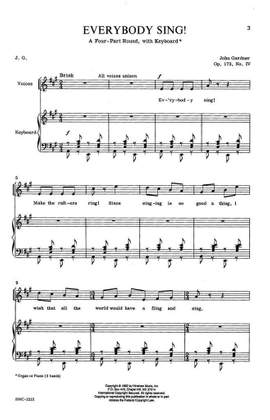 John Gardner: Everybody Sing