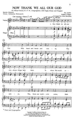 Johann Crueger: Now Thank We All Our God