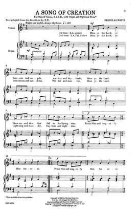 Nicholas White: A Song Of Creation