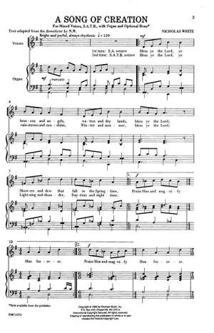 Nicholas White: A Song Of Creation