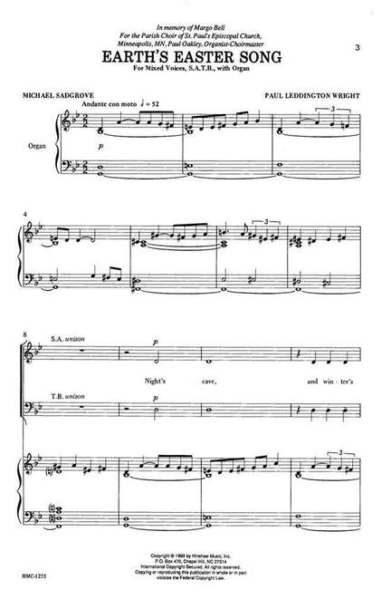 Paul Leddington Wright: Earth's Easter Song