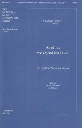Johannes Herbst: As Oft As We Expect The Favor