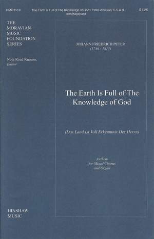 Johann Fr. Peter: The Earth Is Full Of The Knowledge Of God