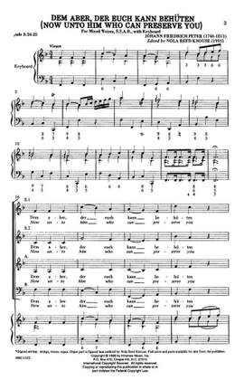 Johann Fr. Peter: Now Unto Him Who Can Preserve You