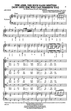 Johann Fr. Peter: Now Unto Him Who Can Preserve You