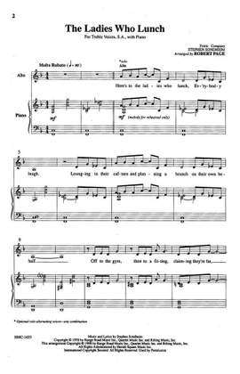 Steven Sondheim: The Ladies Who Lunch