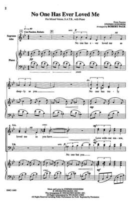 Steven Sondheim: No One Has Ever Loved Me