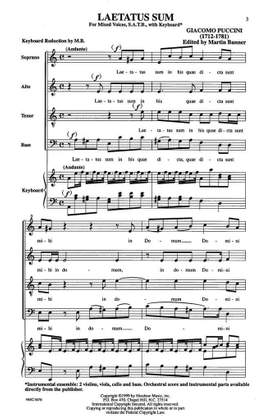 Giacomo Puccini: Laetatus Sum