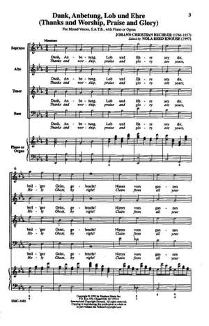 J. Bechler: Thanks and Worship, Praise and Glory