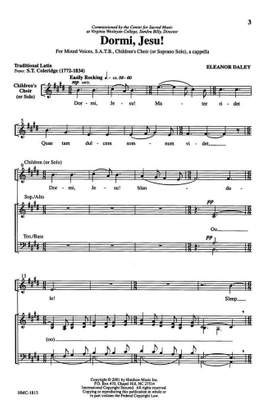 Eleanor Daley: Dormi, Jesu