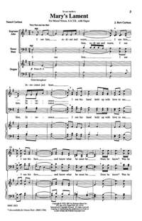 J. Bert Carlson: Mary's Lament