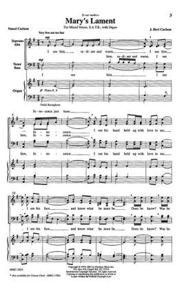J. Bert Carlson: Mary's Lament
