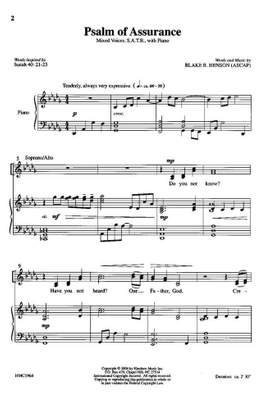 Blake R. Henson: Psalm Of Assurance