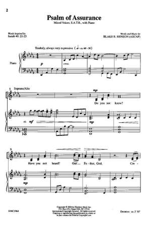 Blake R. Henson: Psalm Of Assurance
