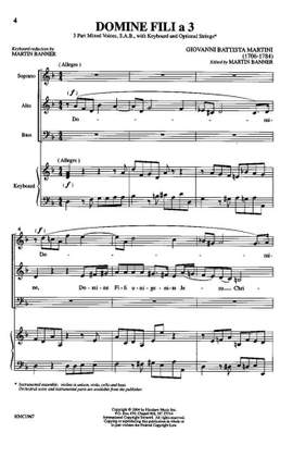Giovanni Battista Martini: Domine Fili A 3