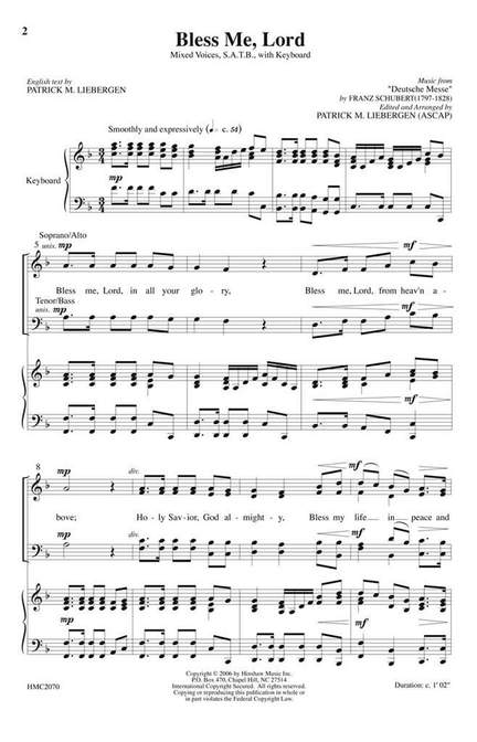 Franz Schubert: Bless Me, Lord