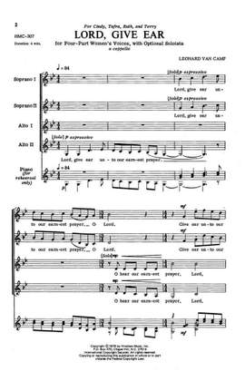 Leonard Van Camp: Lord, Give Ear