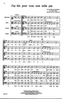 Claudin de Sermisy: J'ay Fait Pour Vous Cent Mille Pas