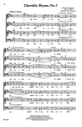 Dmitry Stepanovych Bortniansky: Cherubic Hymn No. 7