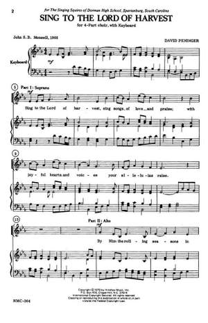 David Peninger: Sing to the Lord of Harvest